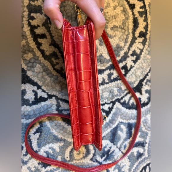 Mark Cross Red Alligator Leather Shoulder Bag - Picture 5 of 9